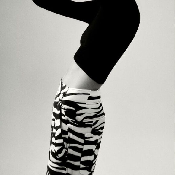 Zara Studio Limited Collection Zebra Print Pants New - Picture 13 of 16